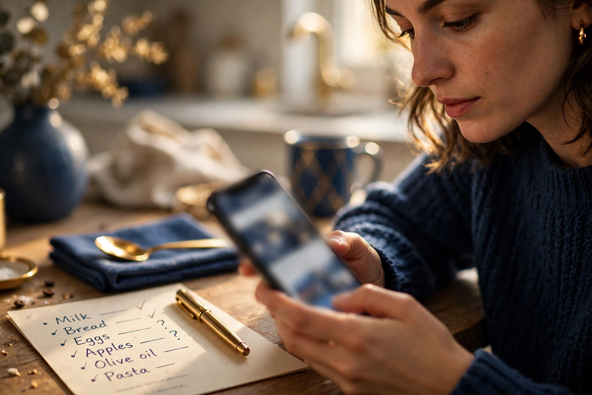 A customer reading a news website on a phone